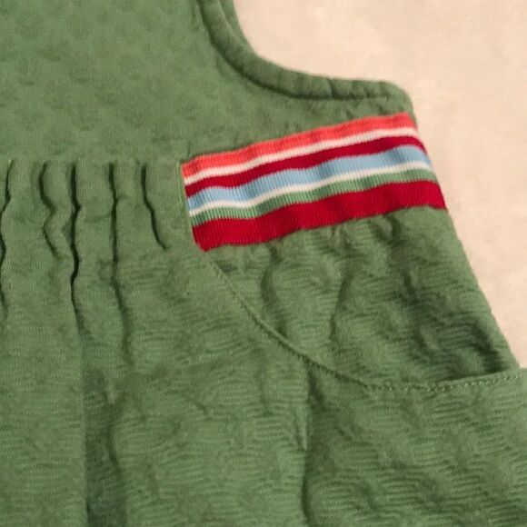 Gymboree Green Jumper Dress w Bow Trim - Size 5T - Picture 4 of 7
